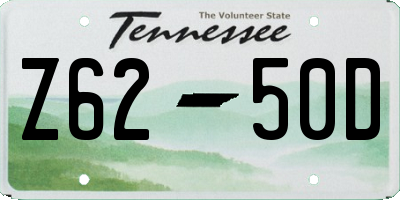 TN license plate Z6250D