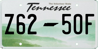 TN license plate Z6250F
