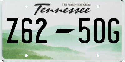 TN license plate Z6250G