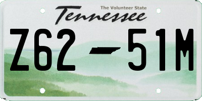 TN license plate Z6251M