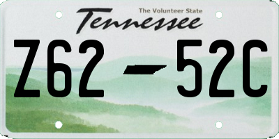 TN license plate Z6252C