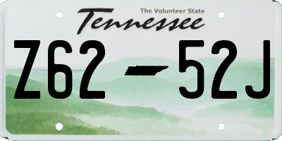 TN license plate Z6252J