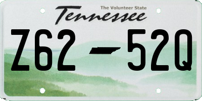 TN license plate Z6252Q