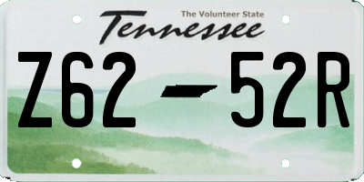 TN license plate Z6252R