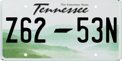 TN license plate Z6253N