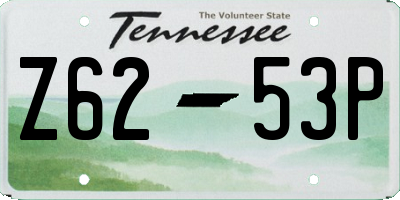 TN license plate Z6253P