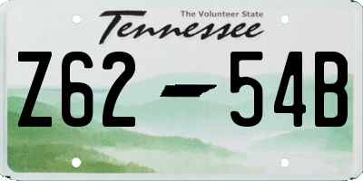 TN license plate Z6254B