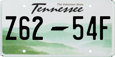 TN license plate Z6254F