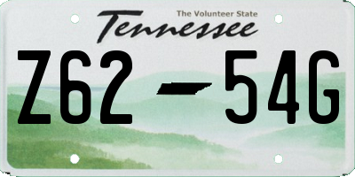 TN license plate Z6254G