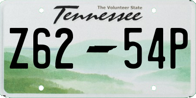 TN license plate Z6254P