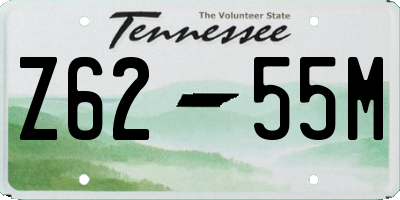 TN license plate Z6255M