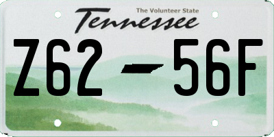TN license plate Z6256F