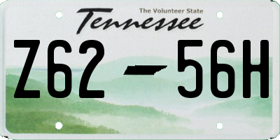 TN license plate Z6256H