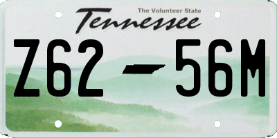 TN license plate Z6256M