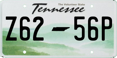 TN license plate Z6256P