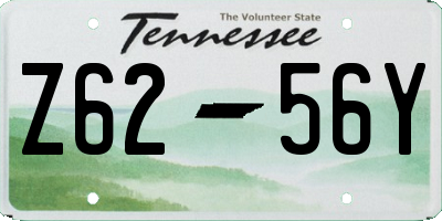 TN license plate Z6256Y