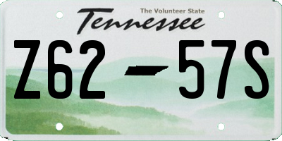 TN license plate Z6257S
