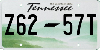 TN license plate Z6257T
