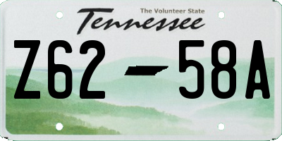 TN license plate Z6258A