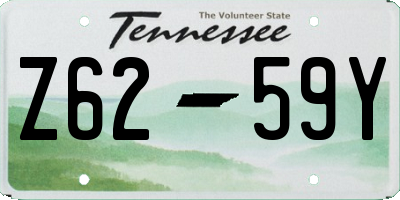 TN license plate Z6259Y
