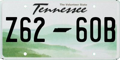 TN license plate Z6260B