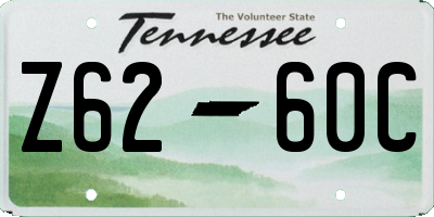 TN license plate Z6260C