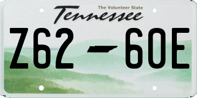 TN license plate Z6260E