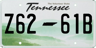 TN license plate Z6261B