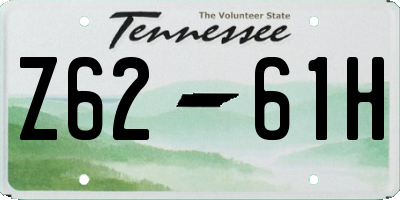 TN license plate Z6261H