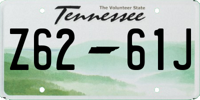 TN license plate Z6261J