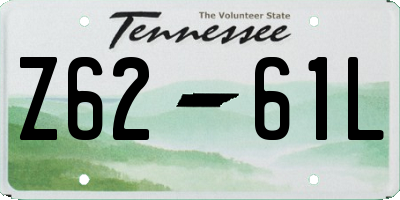 TN license plate Z6261L