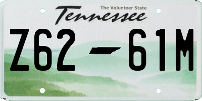 TN license plate Z6261M