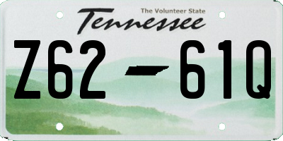 TN license plate Z6261Q