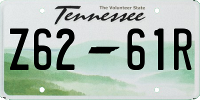 TN license plate Z6261R