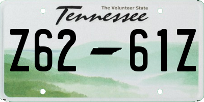 TN license plate Z6261Z