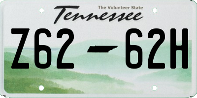 TN license plate Z6262H