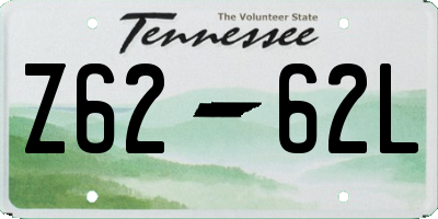 TN license plate Z6262L