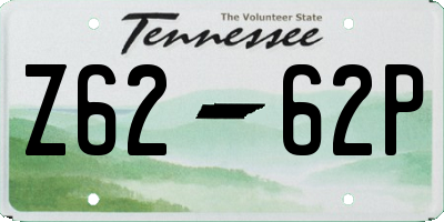 TN license plate Z6262P