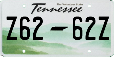 TN license plate Z6262Z