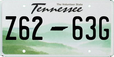 TN license plate Z6263G