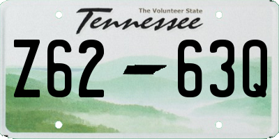 TN license plate Z6263Q