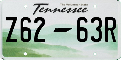 TN license plate Z6263R