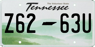TN license plate Z6263U