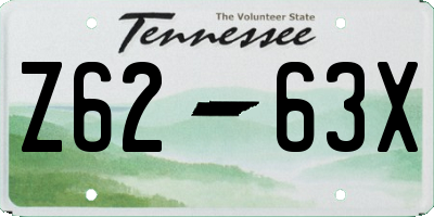 TN license plate Z6263X