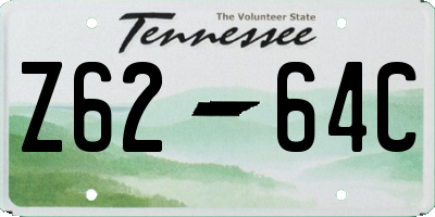 TN license plate Z6264C