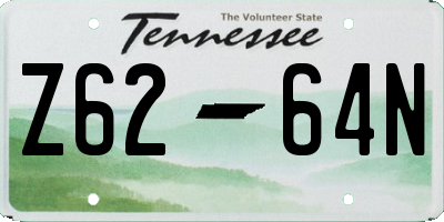 TN license plate Z6264N