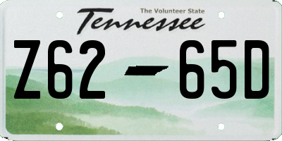 TN license plate Z6265D