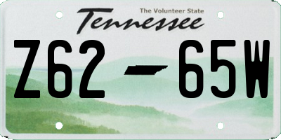 TN license plate Z6265W