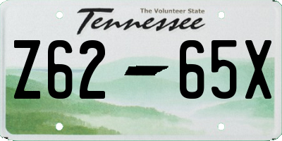 TN license plate Z6265X