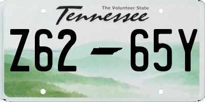 TN license plate Z6265Y